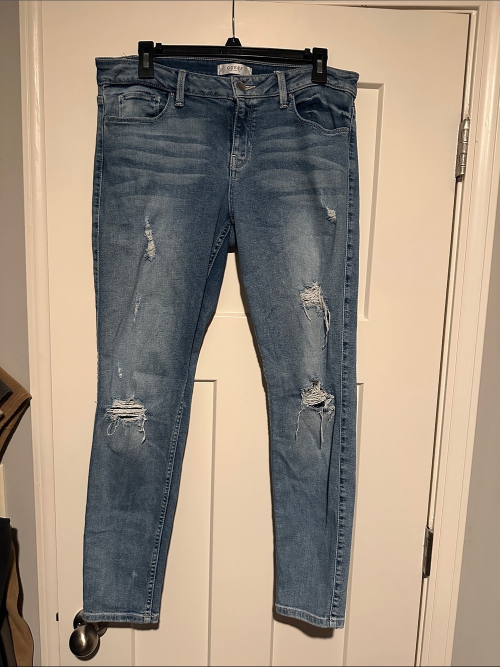 Guess Cropped Distressed Light Blue Women’s Jeans